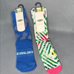 Cariloha Bamboo Trouser socks. 2 pairs size small. Unisex